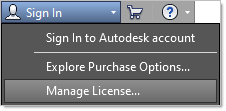 Image showing the account sign-in menu in the product title bar