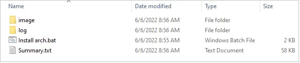 Image showing the deployment folder