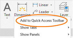 Add to Quick Access Toolbar dialog box