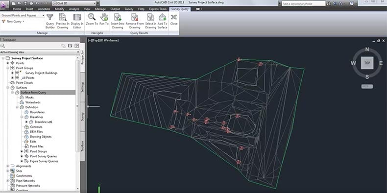 土地測量ソフトウェアに関するチュートリアル: Civil 3D での測量に関するチュートリアル