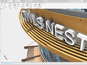 Thumbnail of building awning in a large building model in Autodesk Inventor