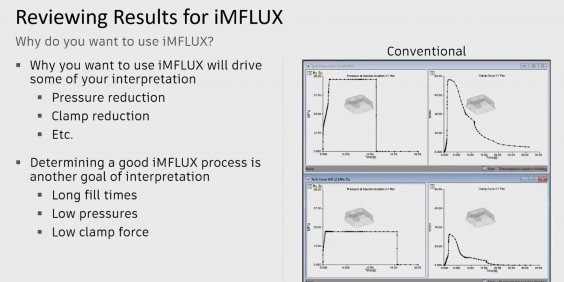 Image of low pressure application of iMFlux with Autodesk Moldflow