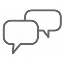 Icon of two speech bubbles