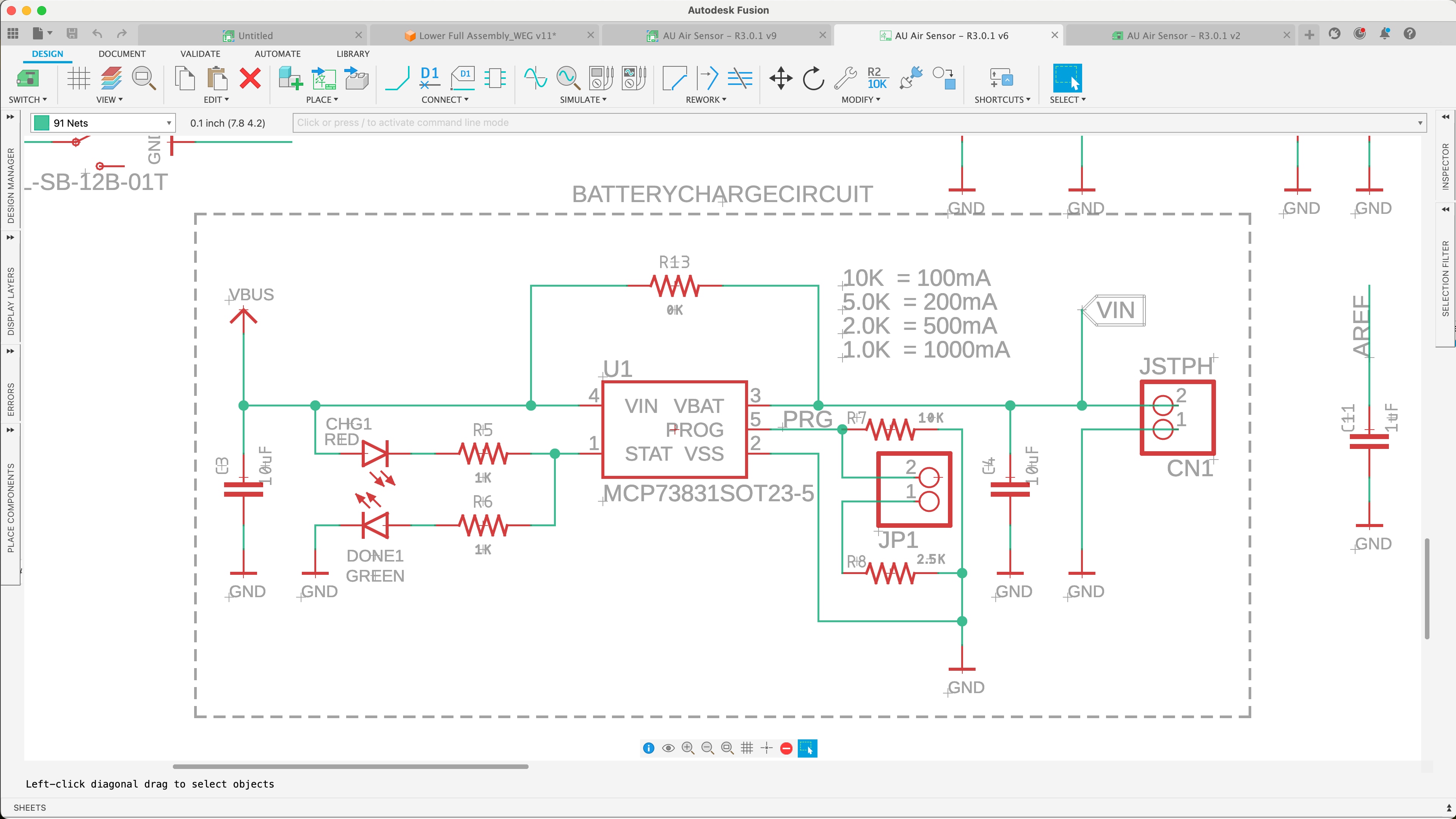 Schematic capture in Autodesk Fusion electronics.