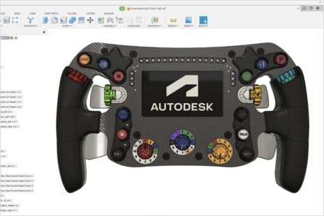 Steering wheel designed using Fusion