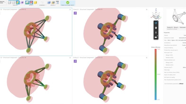 Generative design for manufacturing