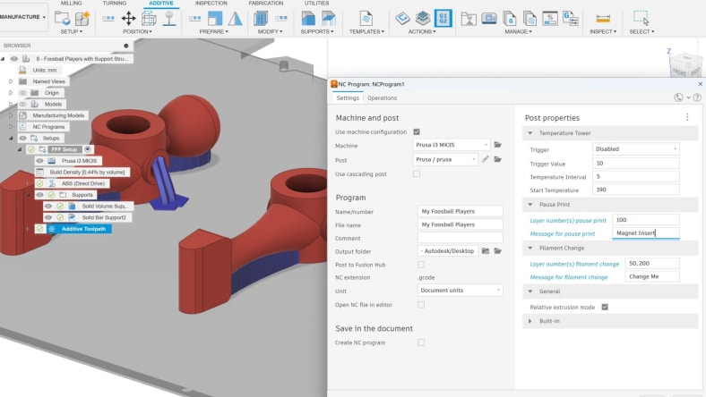 Post-processing and G-code generation