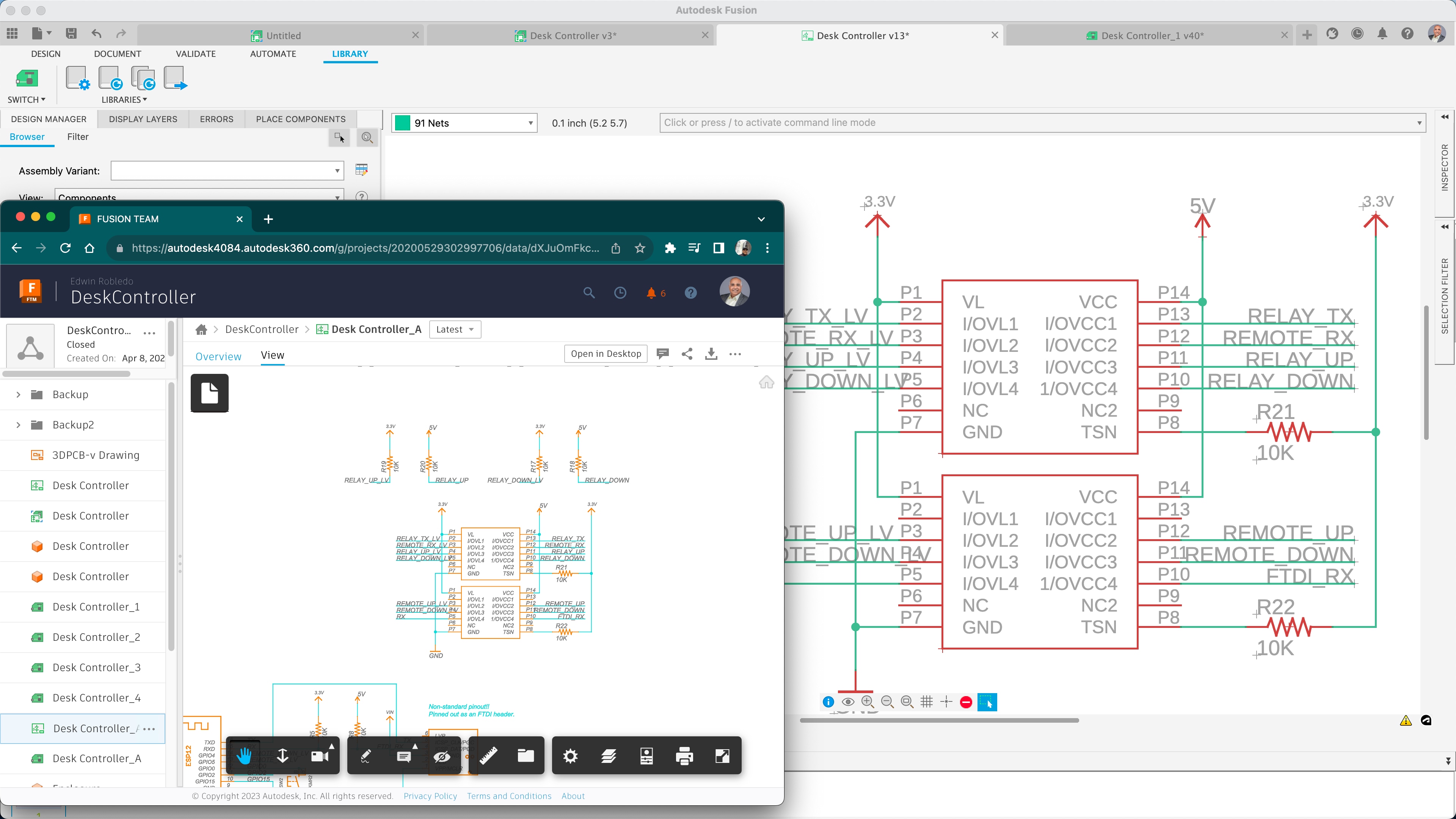 Collaboration features in Autodesk Fusion.