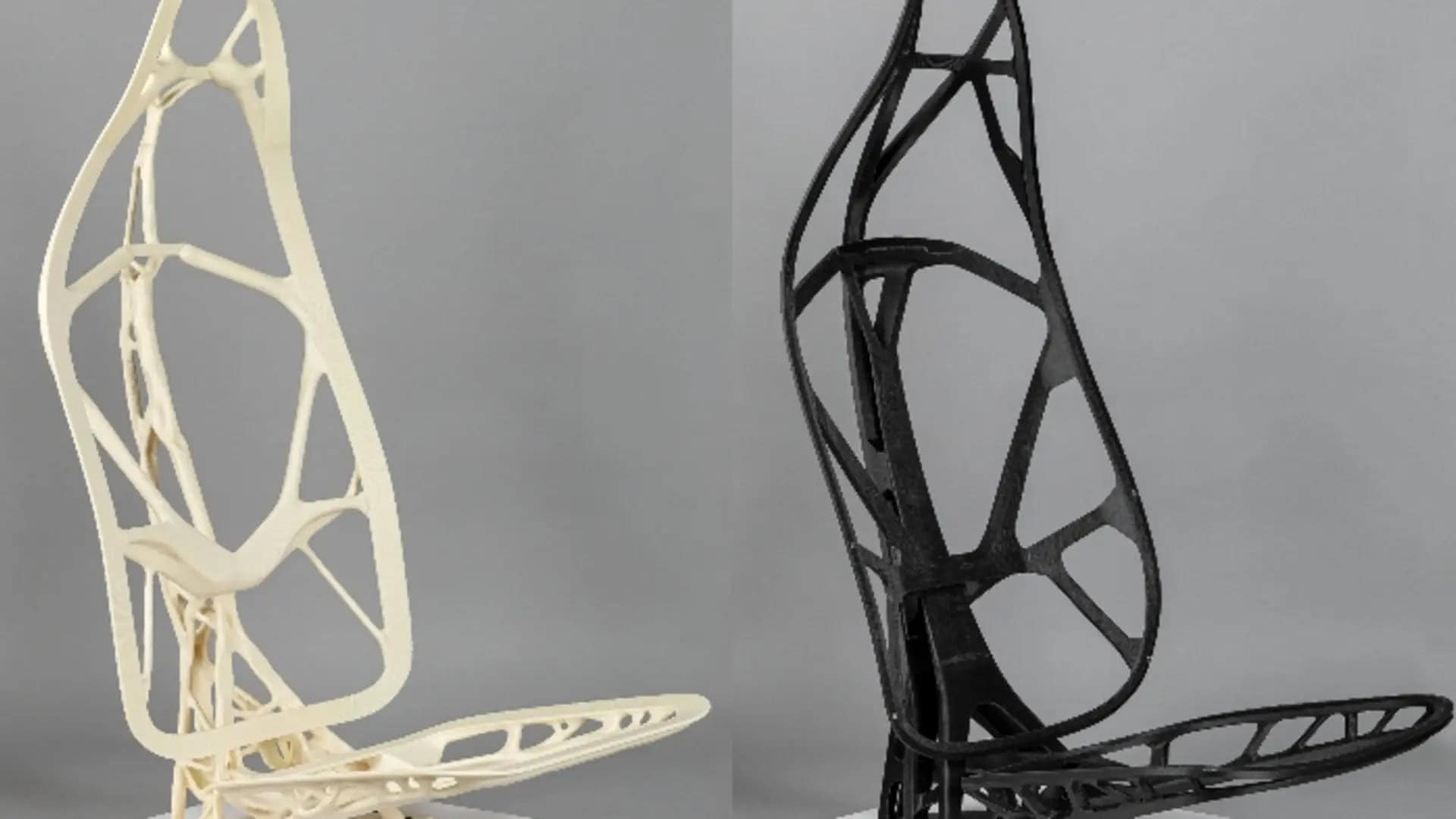 Various changes were made to the generative design’s output shape (left) to create the final design (right). Image courtesy of Toyota.
