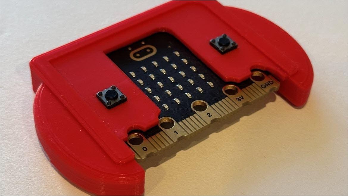 Micro:bit designed and 3d printed using Tinkercad