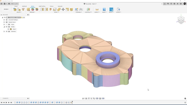 Mesh modeling in Autodesk Fusion
