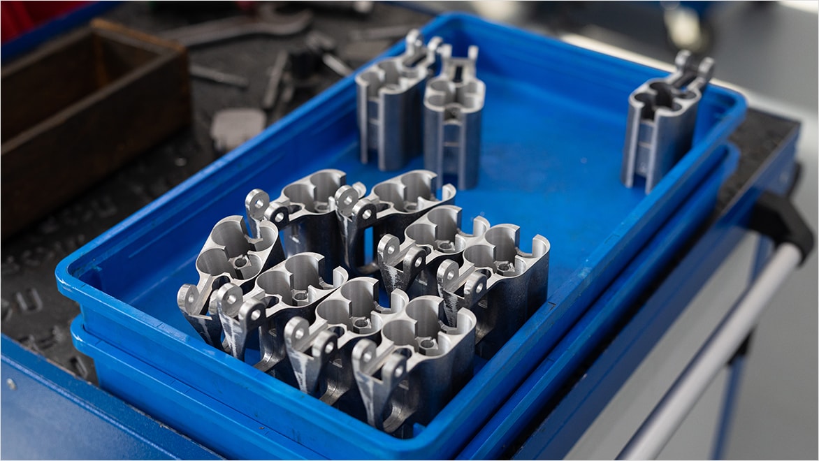 Machined parts that contain sharp edges.