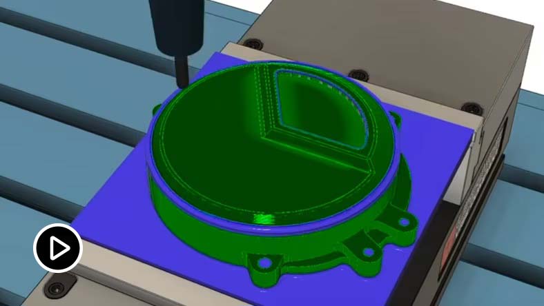 Sehen Sie sich das Video an, um zu erfahren, wie Sie CAD/CAM mit Fusion 360 integrieren können.