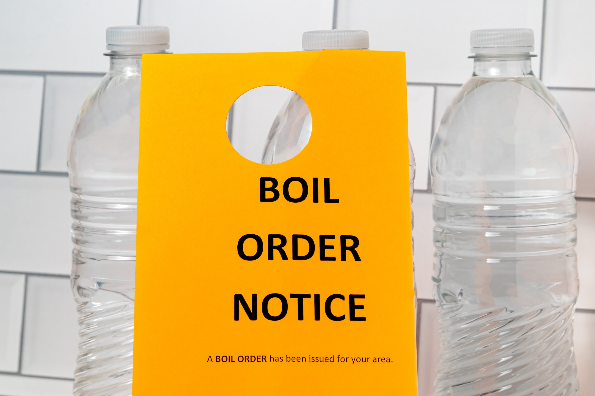 Boil water notice doorhanger