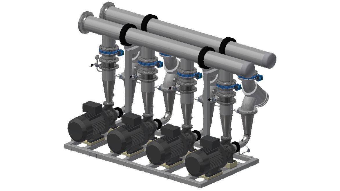 3D model of a customized water pump