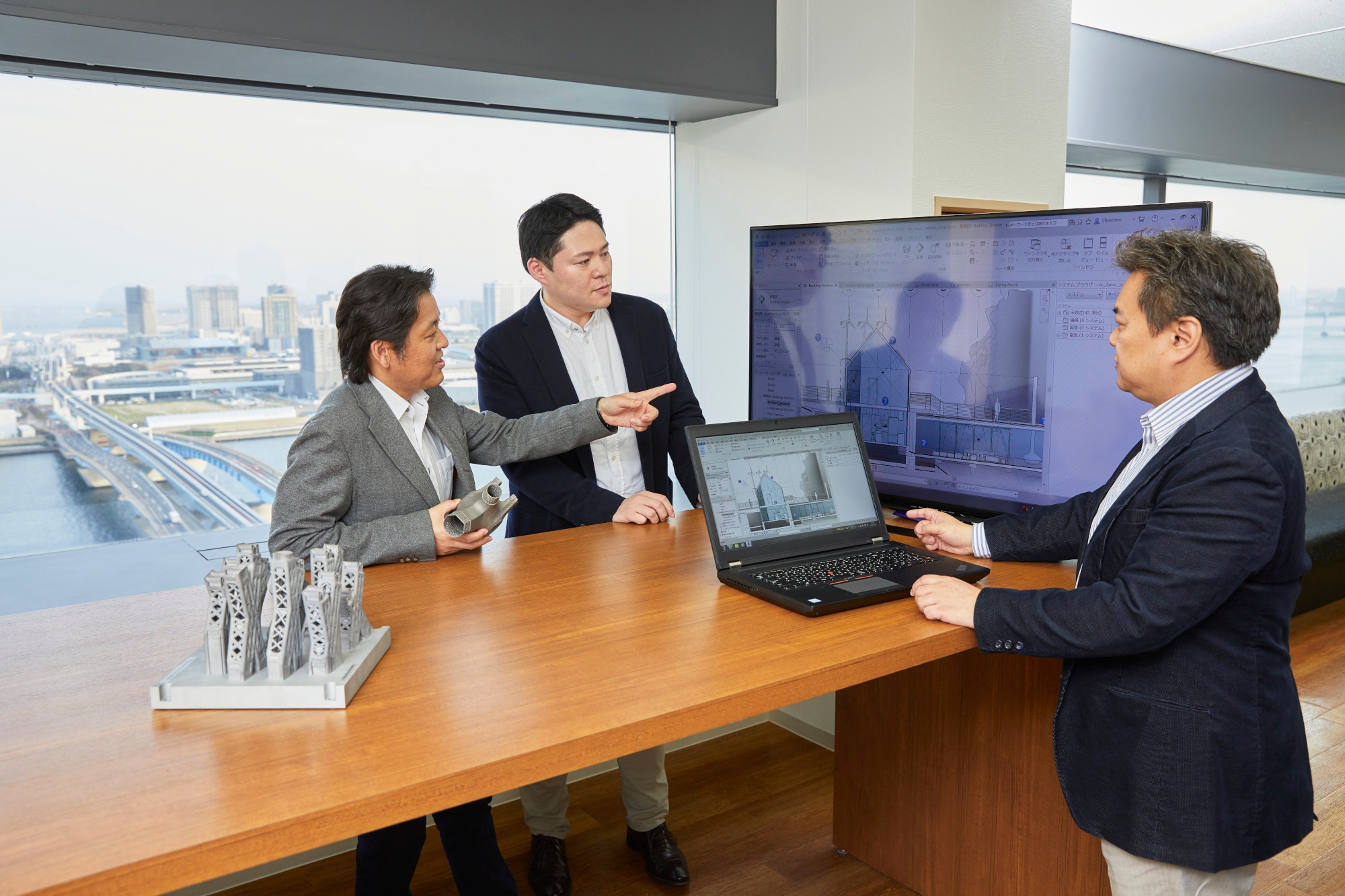 People at work in the Autodesk office in Tokyo, Japan.