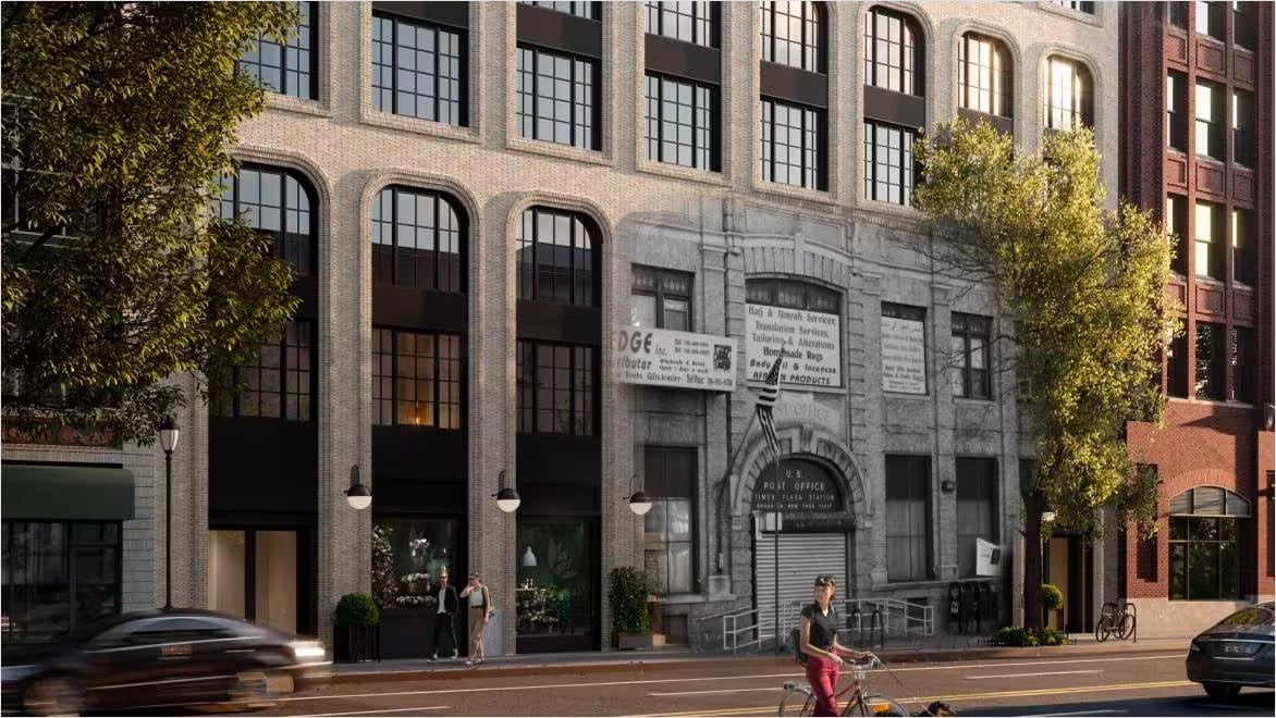 Street view of the Post House in Brooklyn.