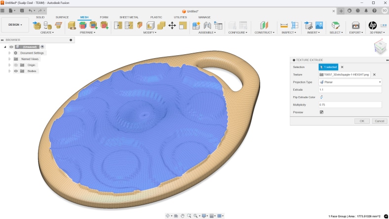 Autodesk Fusion texturing