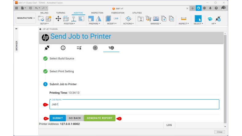 3D print from Autodesk Fusion 