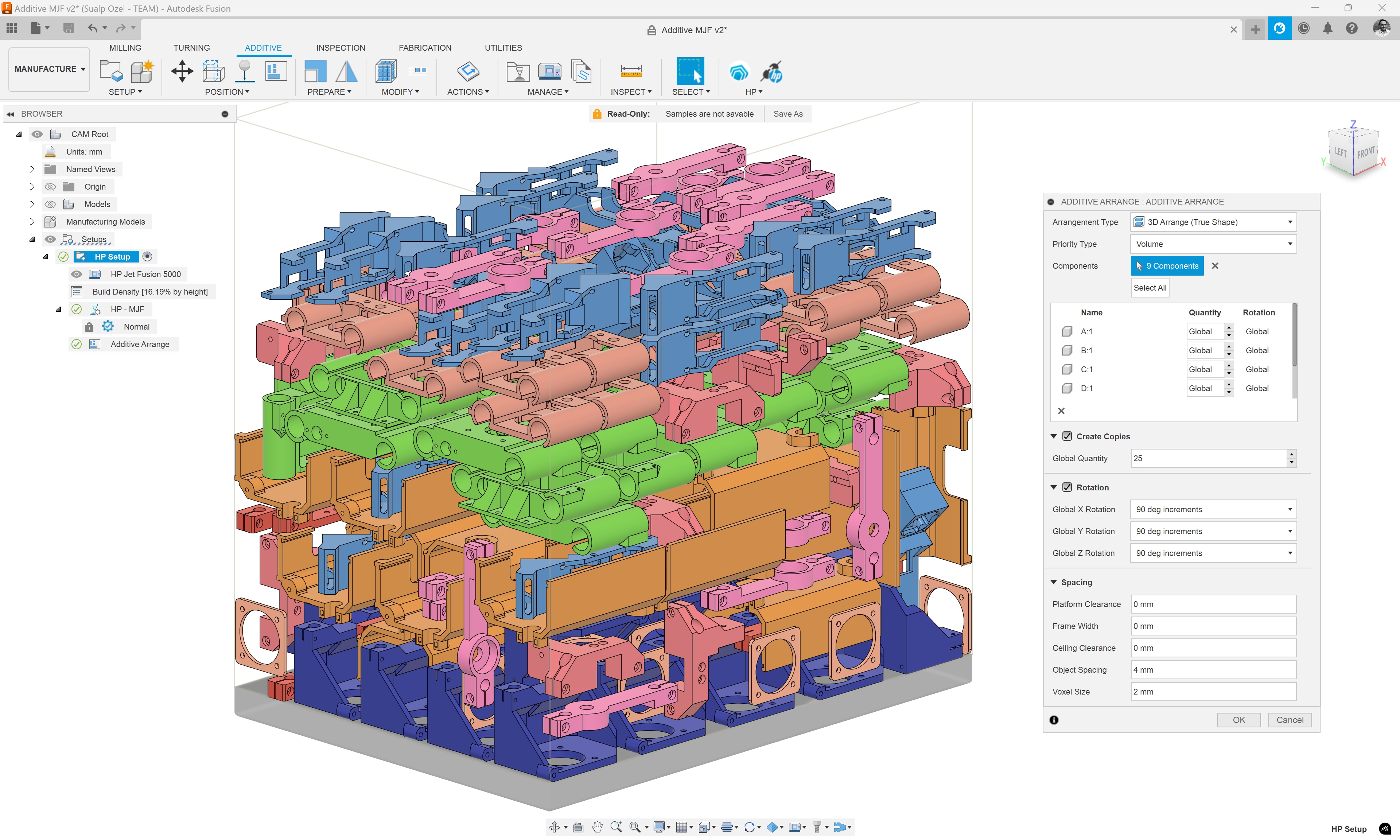 Autodesk Fusion print prep for MJF 