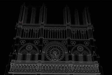 Rendu animé de Notre-Dame de Paris
