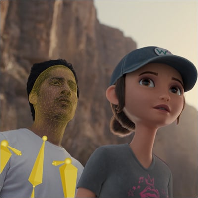 Man transformed into CG character