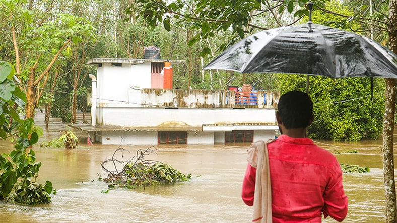 Flood in rural area