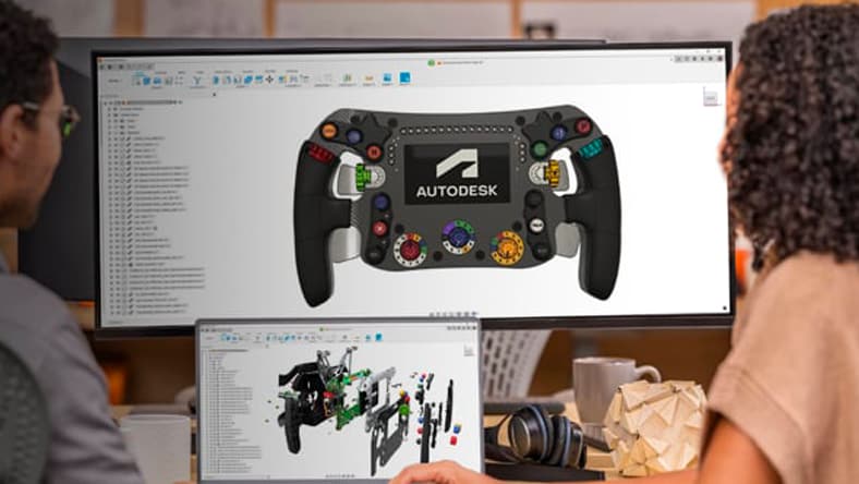 F1 Steering Wheel dataset in Autodesk Fusion