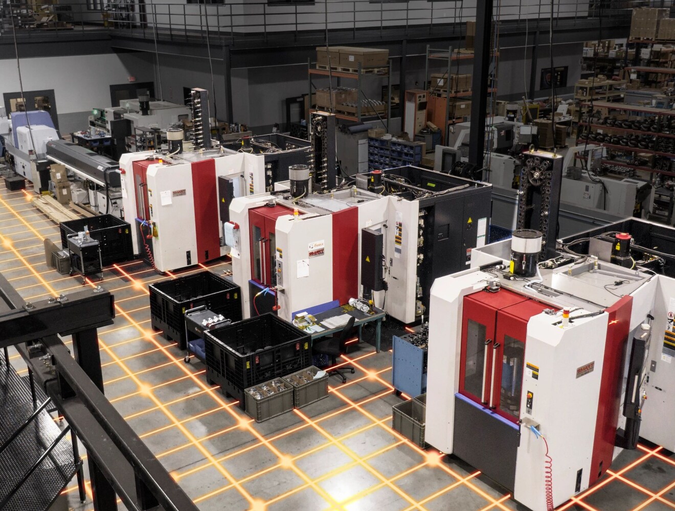 Image showing a production floor with various CNC machines.