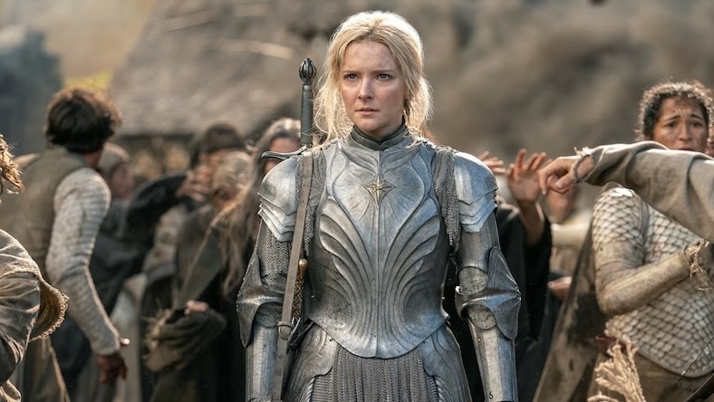 Image of Morfydd Clark as Galadriel in Amazon Studios' The Lord of the Rings: The Rings of Power