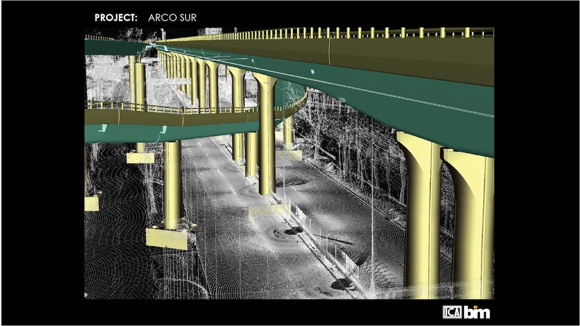 A rendering shows an elevated highway under construction.