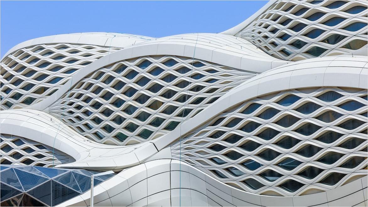 Modern office building in Saudi Arabia.