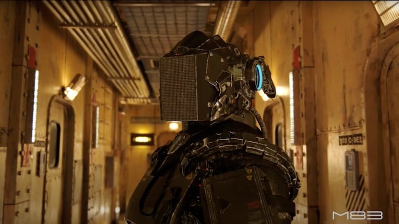 Cloud-based production still of robot from Space Sweepers