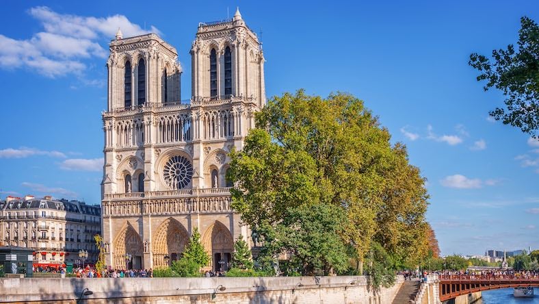View of Notre Dame cathedral in Paris