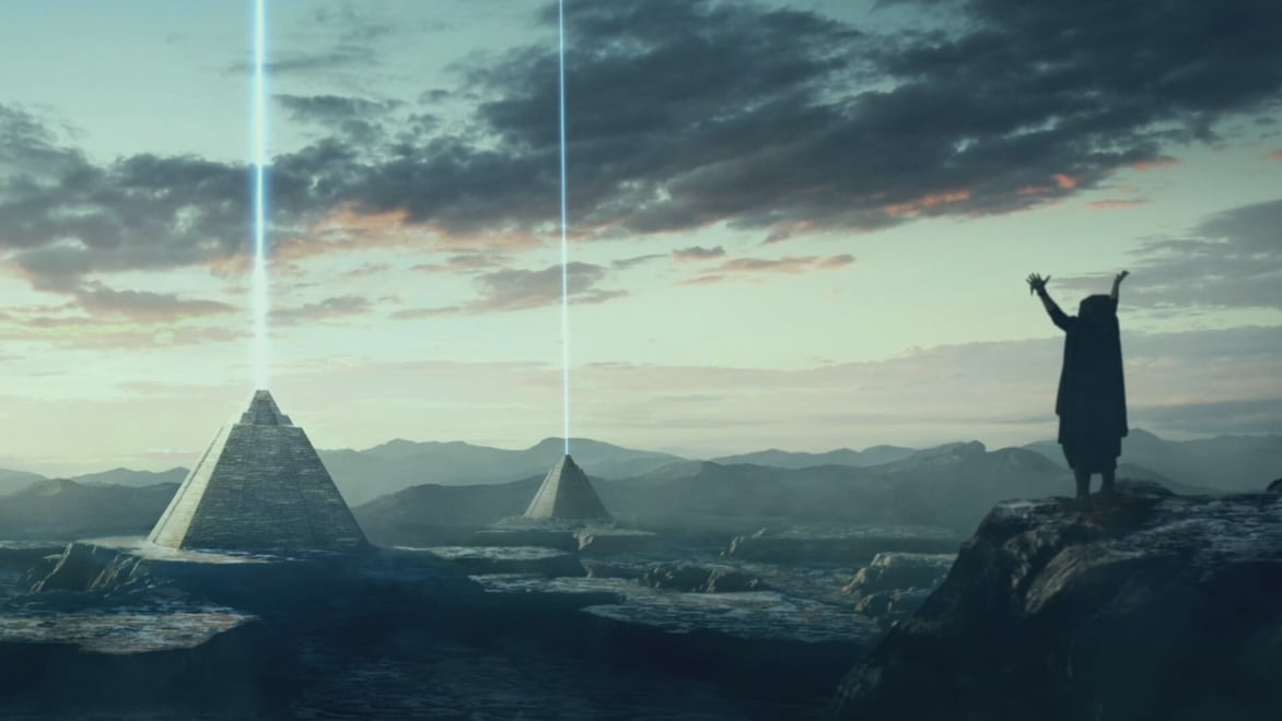 Female game character with neon lights