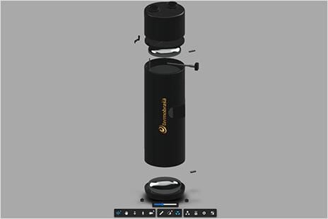 3D model of Termobrasa product open in Fusion