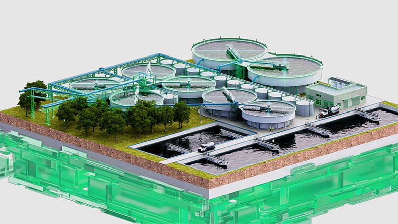 로봇 암 앞에 서서 태블릿으로 작업하는 생산 엔지니어