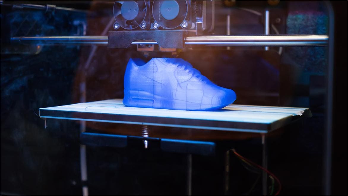 Image of a 3D printer creating a 3D object