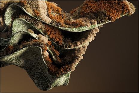 Decke, umhüllt von Vegetation