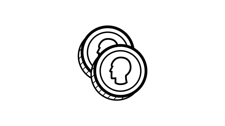 Zeichnung zweier Tokens 