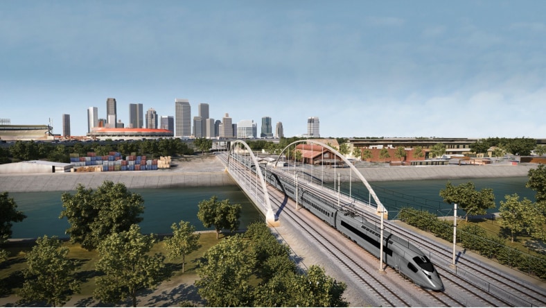 puente con vías de tren