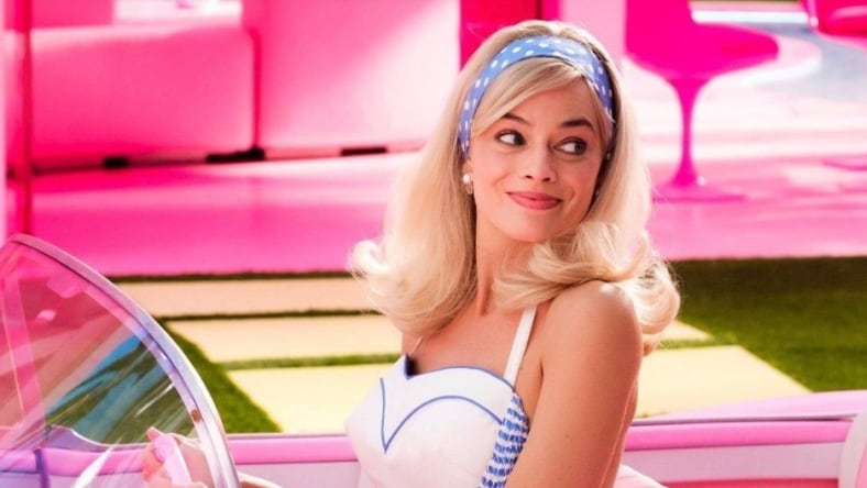 Margot Robbie on set of Barbie