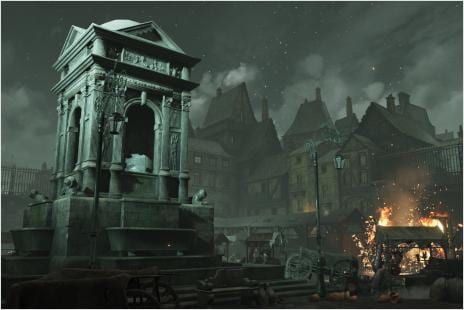 a person riding on top of a carriage on a elephant in armour