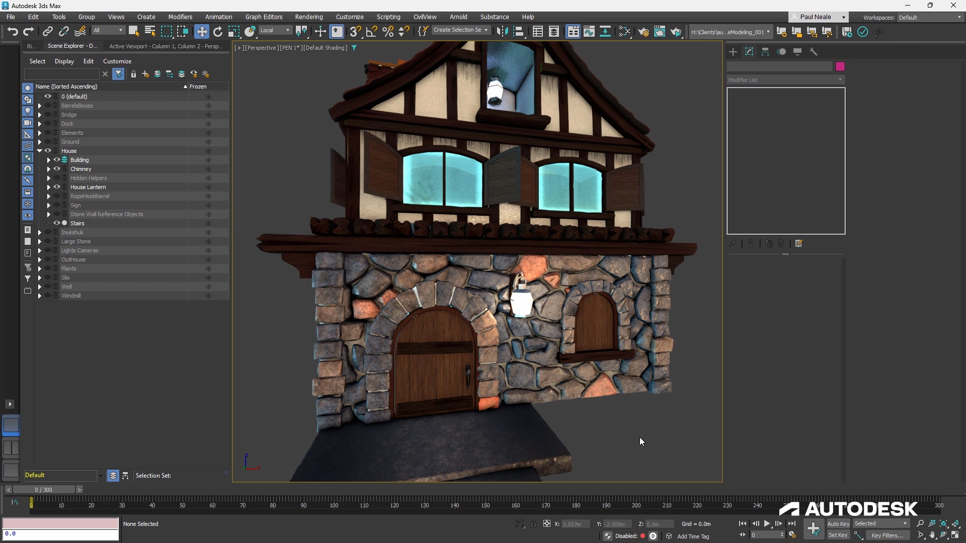 A house being modeled using Autodesk software