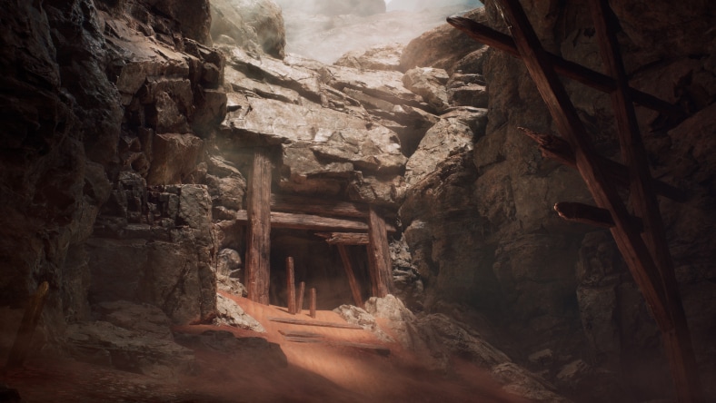 A mysterious recess in rocky terrain