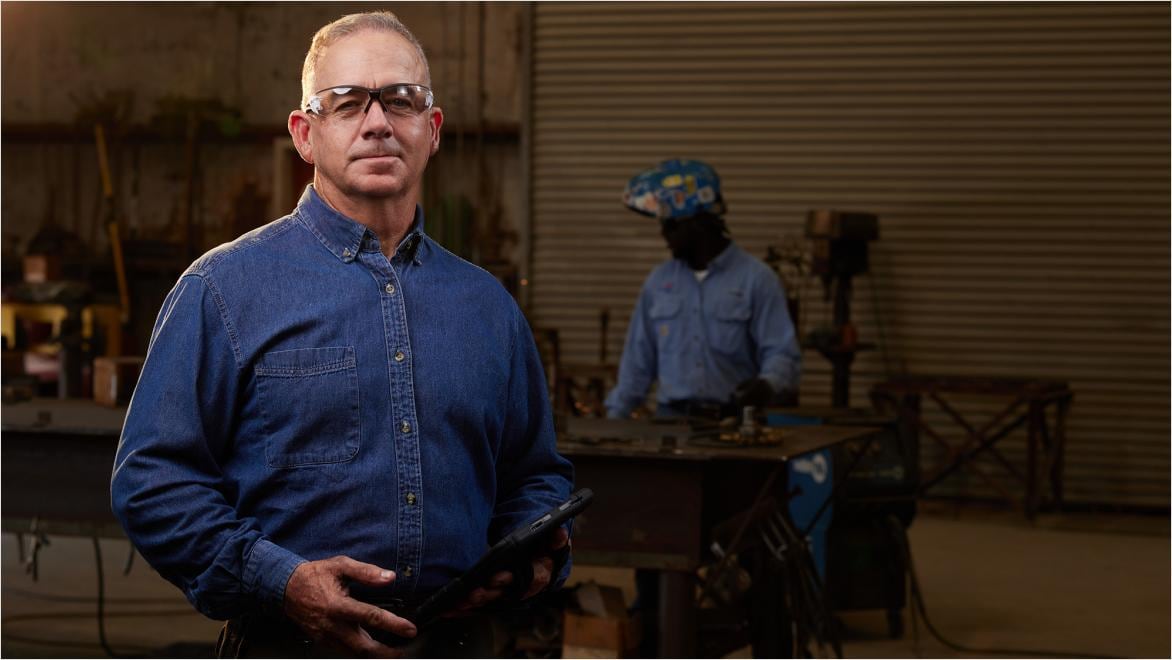 Image of a manager on the shop floor.
