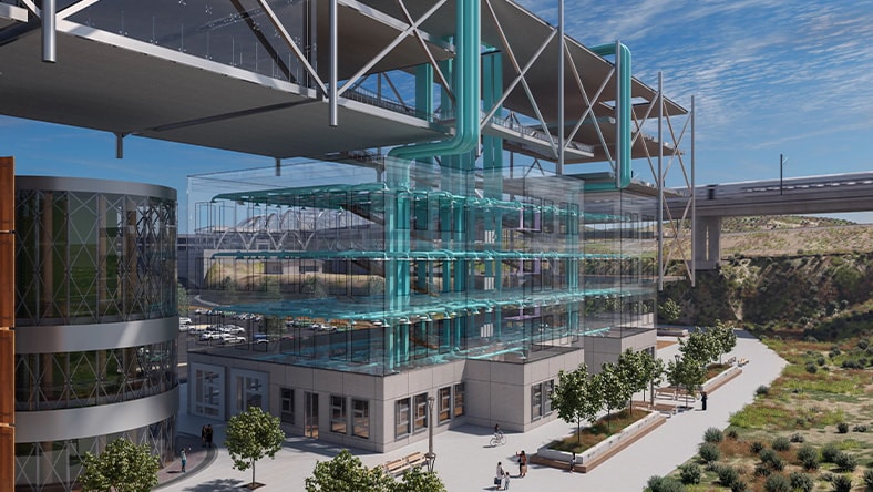 Image featuring MEP (Mechanical, Electrical, Plumbing) engineering elements, showcasing diagrams, schematics, and a construction site background, highlighting the integration of engineering disciplines.