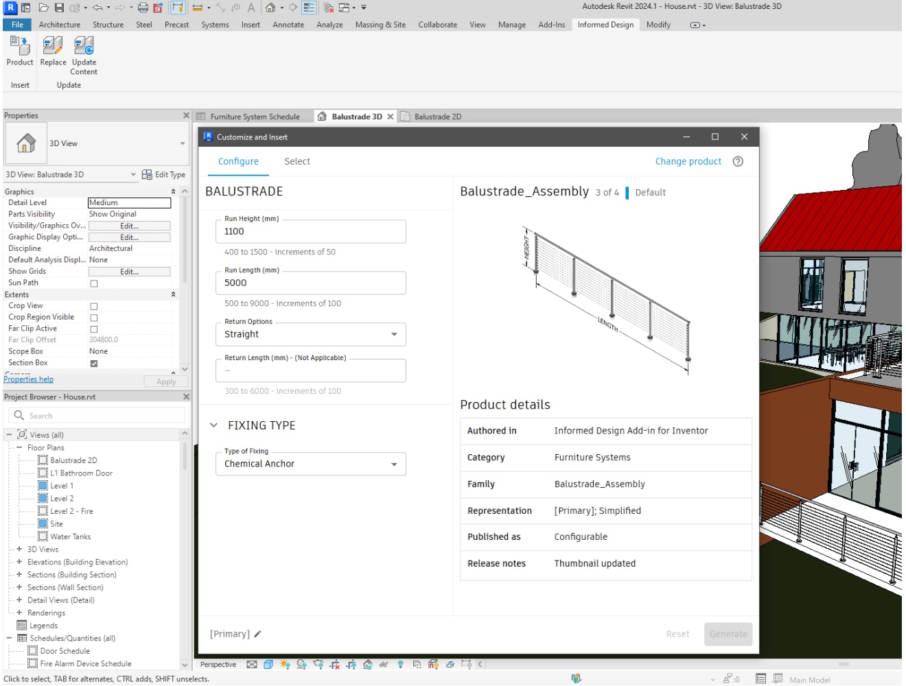 Insert product Revit