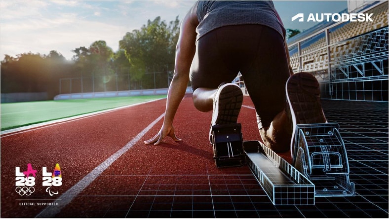 Image of man running on outside track.