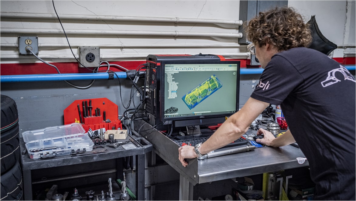 BBi using Autodesk Fusion for automotive part design.